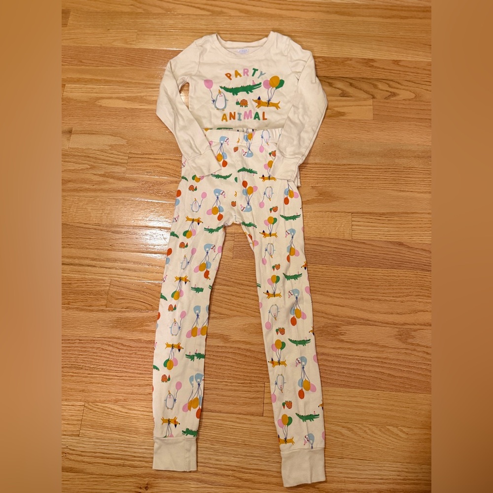 Old Navy Cream Party Animal Pajama Set